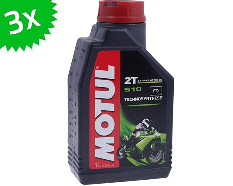3X 1 Liter Motoröl MOTUL 2T 510 teilsynthetisch 3 Liter 2 Takt ÖL Oil OEL Roller