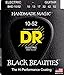 DR Strings Electric Guitar Strings, Black Beauties-Black Coated, 10-52 (BKE-10/52)