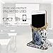 Smart Essentials Upright Floral Eyeglasses Holder Stand Soft Plush Lining Case Rest For Desktop Car