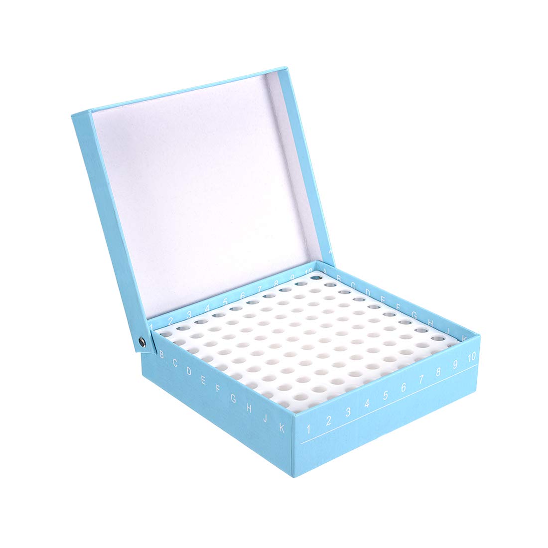 sourcing map 8.5mm Hole Dia. Tube Rack Polypropylene 100-Well Blue for 0.5ml