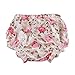 WINOMO Baby Girl Bloomers Diaper Cover Pink Floral Bowknot Ruffle Pants Size S