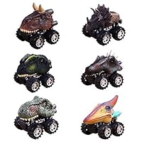 GZCY Christmas Gifts Toys for 2-9 Year Old Boys, Pull Back Dinosour Cars for Boys Birthday Present Toy Car for Kids Age 2-9 Push & Pull Toys for Toddlers Infant （6 packs)