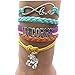 TimeLogo Infinity UNICORNS Bracelet-Handmade Gift for Girls UNICORN Jewelry, Infinity Bracelet Unicorn Charm, Gift Boxed Women and girls Children and adult sizing Gift