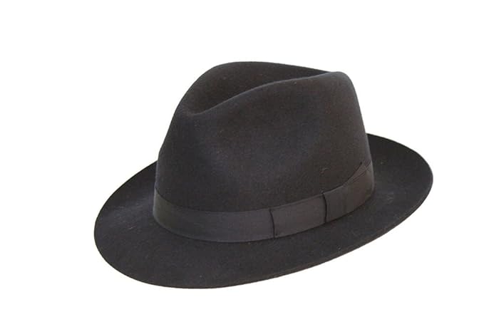 mens navy fedora hat
