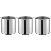 OCS Parts 3-Pack Stainless Steel 1.5 Quart Bain Marie Pot 5-5/8" x 4-7/16" | Pot for Warm or Cold Food, Sauces, Soups, or Organizing Cooking Utensils