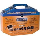 Spyder 600807 Tungsten Carbide Tipped Rapid Core Eject Maintenance Hole Saw Kit, 16-Piece