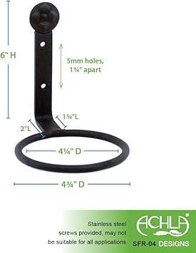 Amazon Com Achla Designs Sfr 04 4 Inch Flower Pot Ring Wall