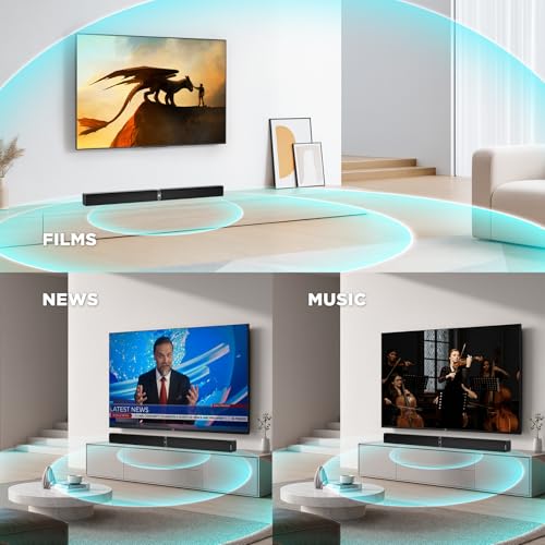 Maraawa 80W Separable TV Sound Bar, Bluetooth 5.3 Home Theater Audio System, ARC Optical AUX Input Supported, 2-in-1 Split Surround Sound Speaker