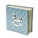 Modali Baby Elegant & Fine Photo Album Beautifully Crafted Blue Faux Leather 40 Pages Space for 80 Pictures 4''x6'' Adorned with Silver Plated Rocking Horse