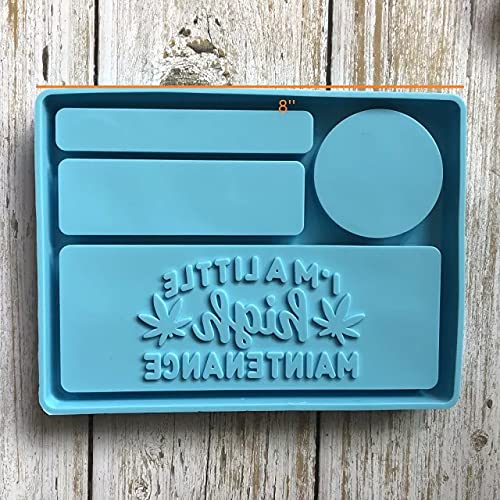 Silicone Rolling Tray mold Set, Tray Grinder and maple leaf mold for