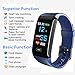 2018 New Updated Fitness Tracker with Pedometer Heart Rate Monitor Calories Burned Smart Bracelet Bluetooth IP67 Waterproof Color Screen for Android and IOS Iphone Kids Men Women