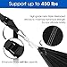 Yes4All Lightweight Double Camping Hammock with Strap & Carry Bag – Nylon Parachute Hammock / Lightweight Portable Hammock for Camping, Hiking (Black)