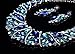 Hamer bridal Link Costume jewelry Crystal Choker Pendant Bib Statement Chain Charm Necklace and Earrings Sets (Blue)