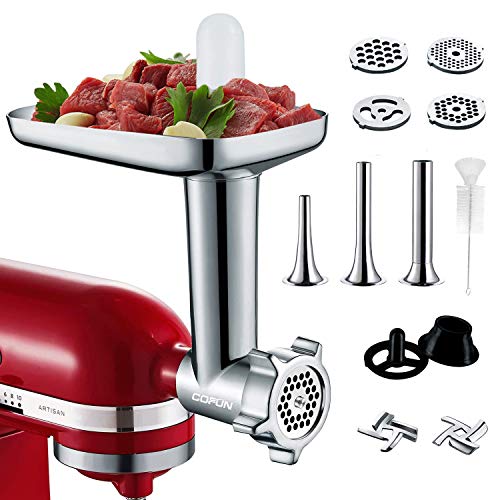Metal Meat Grinder Attachments For KitchenAid Stand Mixers, Included 4