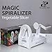 [New Edition] Spiralizer Vegetable Slicer and Zoodle Maker | Spiral Slicer with 4 Built-in Blades | Heavy Duty Veggie Spiral Noodle, Pasta, Zucchini Spaghetti Maker Low Carb, Paleo, Gluten-Free Meals