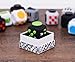 Fidget Cube Relieves Stress and Anxiety for Children and Adults Anxiety Attention Toys 6 Colors (Black-Green)