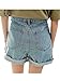 Season Show Girls Denim Shorts Retro High Waisted Jeans Shorts Pant M Blue