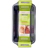 casaWare Loaf Pan 9 x 5-Inch Ceramic Coated Non-Stick (Silver Granite)
