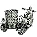 Metal Desk Pencil Holder, Handmade Creative Metal Crafts Office Desktop Storage Accessories, Harley Davidson Metal Pen Pencil Holder, Perfect Cute Gift idea