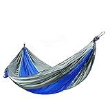 Camping Hammock, Crazo Lightweight and Portable Hammock with Ropes and Carabiners for Hiking, Camping, Traveling, Durable Nylon Fabric for Maximum 440lbs