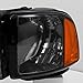 For Dodge Ram 1500 2500 3500 Pickup Truck Sport Package Smoke Headlights Head Lamps Replacement Pair Set