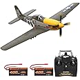 RC Airplane Brushless P51D Mustang RC Plane Ready to Fly Remote Control Airplane Fighter with 6-Axis Gyro, 3 Flight Modes & Aerobatics 2.4GHz Radio Controlled Aircraft for Beginners, Boys & Adults