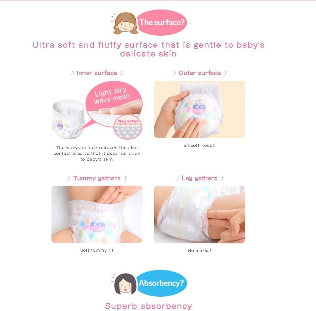 Japanese Diapers Pants Merries XL (Extra Large) 12-22 Kg. 38+6 pcs