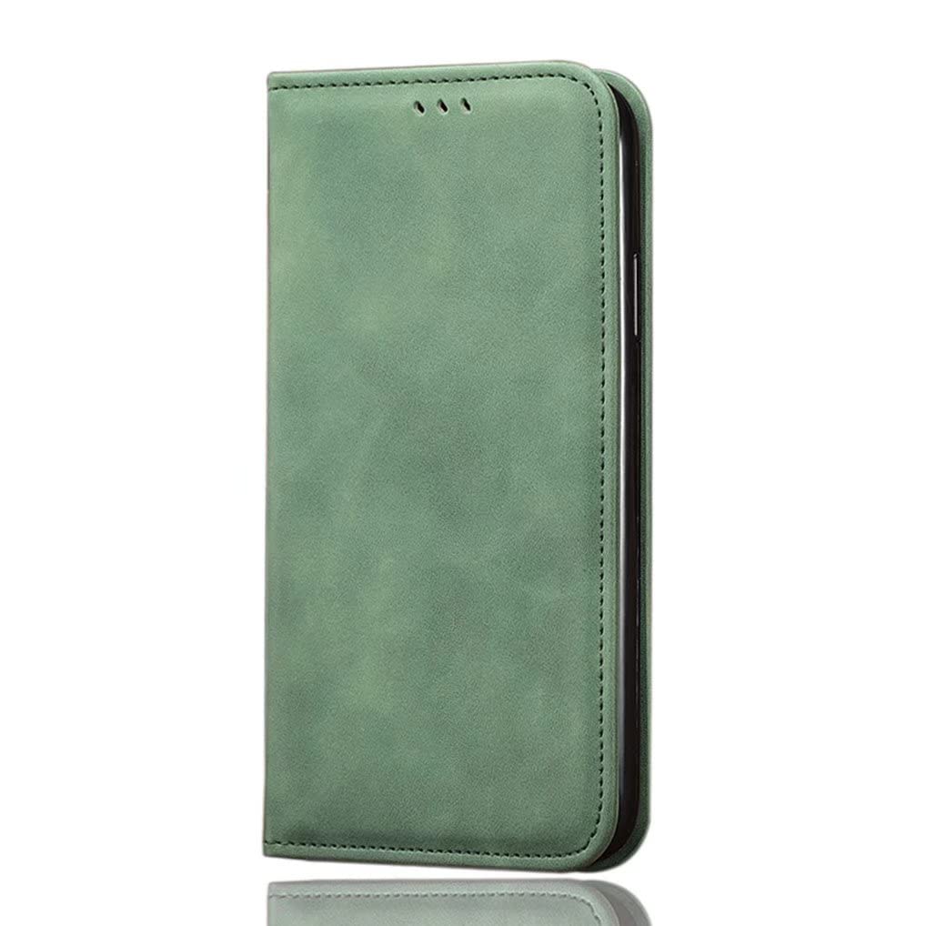 SEAHAI Case for Motorola Edge 40 Neo Leather PU Wallet Folio Stand Case, Ultra-thin Shockproof Cover Kickstand with Credit Card Slots TPU Shell Magnetic Close - Green