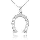 925 Sterling Silver Good Luck Charm Pendant Horseshoe Necklace