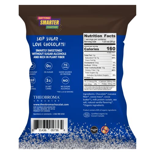 Theobroma Chocolat Sugar Free Dark Chocolate and Sea Salt Protein Bites