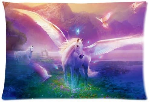 Casebynow Custom Unicorn Personalized Queen Size(20x30) 300 Thread Count Pillow Cover by tpamn