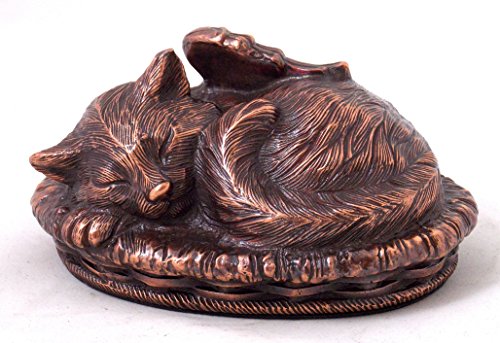 Angelic Cat Memorial Urn Bronze