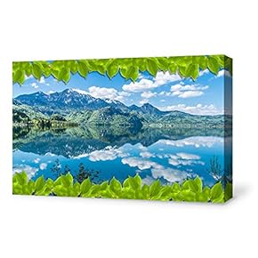Canvas Wall Art-The Scenery Under Green Leaves-Canvas Prints Home Artwork Decoration for Living Room,Bedroom - 12x18 inches