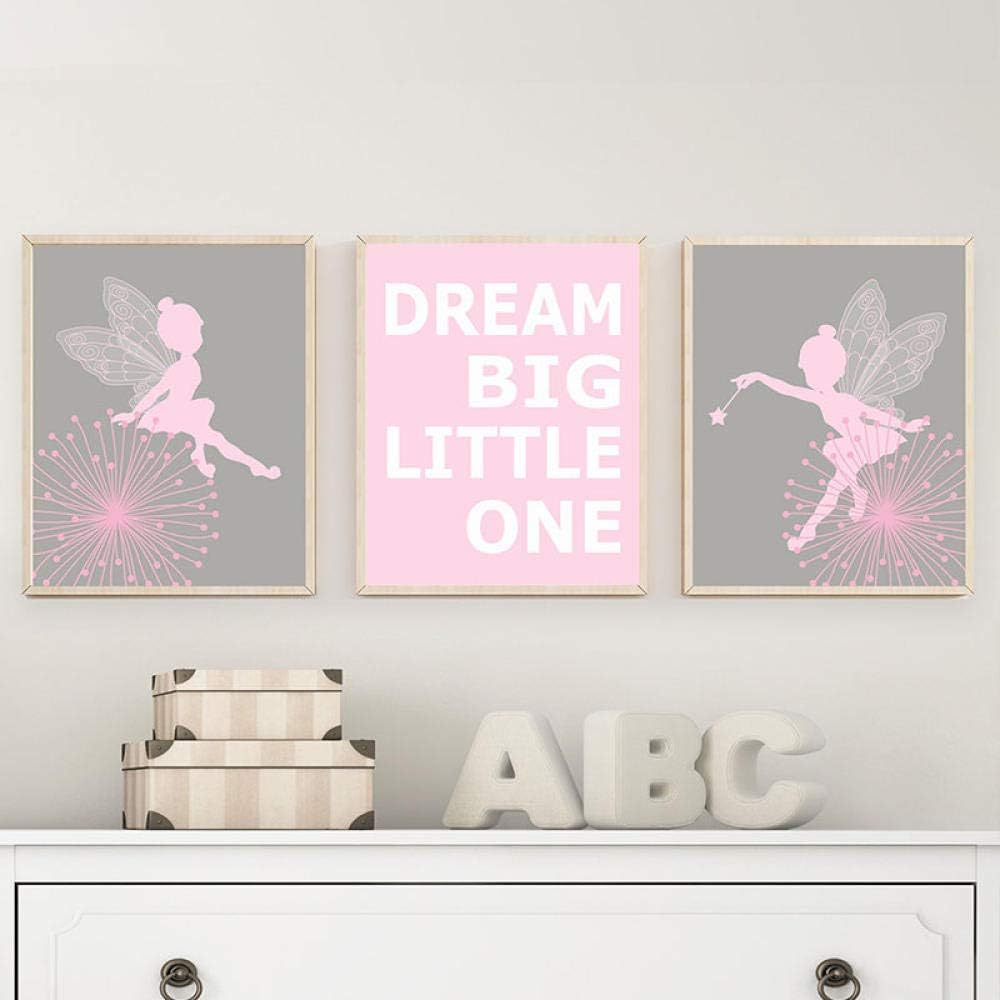 Impressions Pour La Chambre De Bebe Fille Chambre Denfant Decor 30x40cmx3 Pcs Peintures Pas De Cadre Mysy Affiches De Toile Murales De Fees Pour Filles Impressions Sur Toile Tableaux