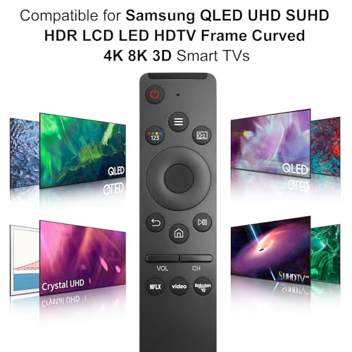 Universal Replacement Remote Control for Samsung TV QLED UHD SUHD HDR LCD LED HDTV Curved Frame 4K 8K 3D Smart TVs