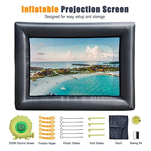 Easyzon Jumbo Inflatable Projector Screen 20 feet Outdoor Indoor Mega