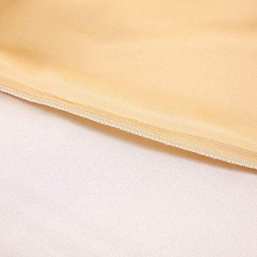 SLPBABY 100% Natural Pure Silk Pillowcase for Hair and Skin, Both Side 19 Momme Silk, Luxury Smooth Satin Pillowcase Cover with Hidden Zipper (Standard(20''x26''), Gold) - Thumbnail 4