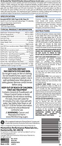 image for GE Momentive Performance Materials GE Max Shield All Weather Siliconiz