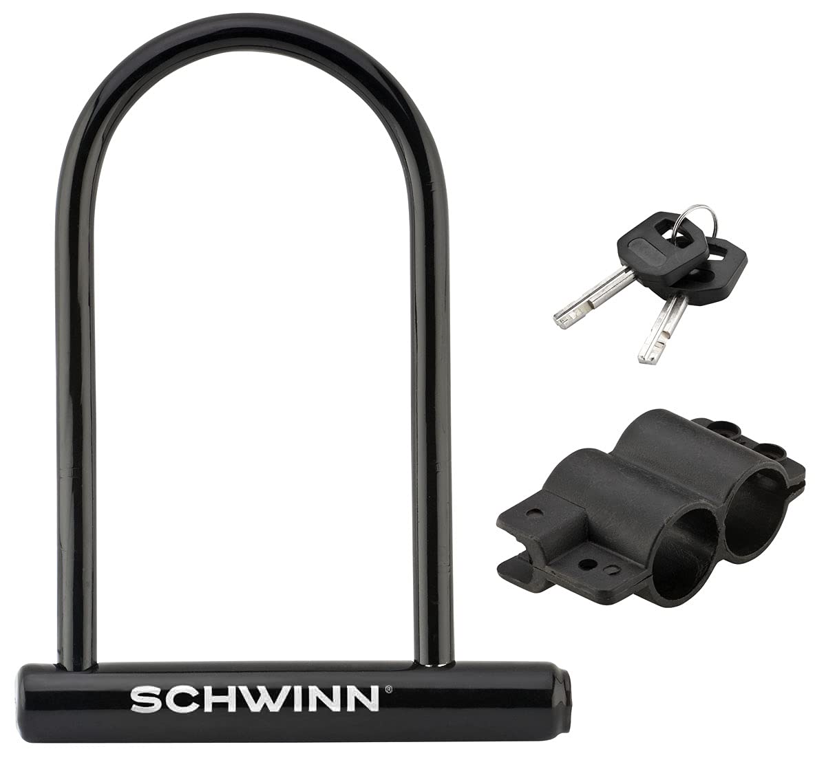 Photo 1 of Schwinn Basic U Lock Bike with 2 Keys, Anti Theft Bicycle Lock, Black, Security Level 4