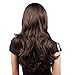 KOLIGHT Hot Fashion Wigs Medium Long Curly Brown-Black Women Ladies Hair Replacement Wig Free Cap+ Comb