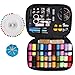 MumCraft Sewing Kit with Over 130 Sewing Accessories, 24 Unique Spools of Thread -24 Color, Mini Sewing Kits for Adults, Beginner,Traveller, with Zipper Portable Case, Emergency