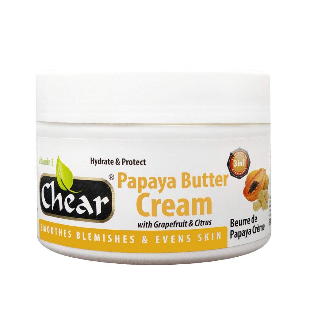 Chear Papaya Butter Cream 500ml with Grapefruit & Citrus - Solid Formula - Soothes Blemishes & Evens Skin