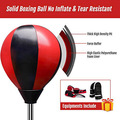 Brebon Speed Punching Bag with Stand, Pedestal Punching Bag for Adults