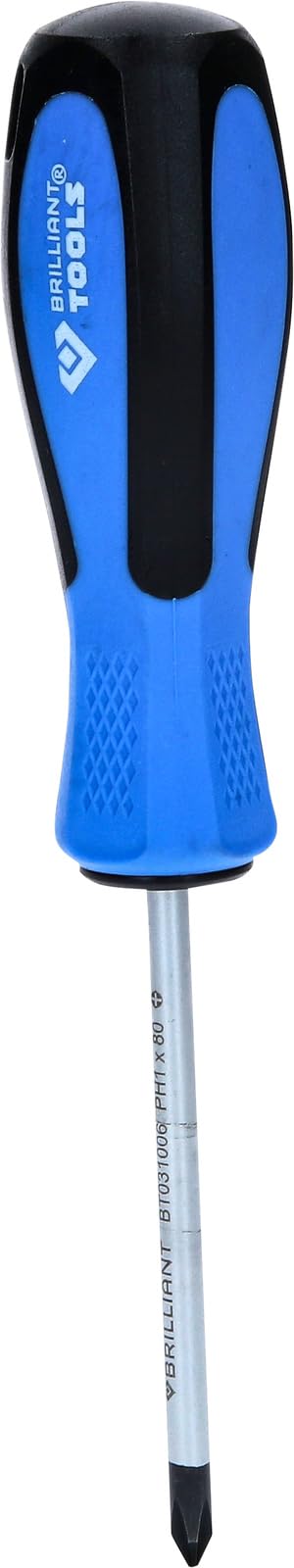 BRILLIANT TOOLS BT031006 Phillips Screwdriver PH1 x 80 mm [Powered by KS Tools]