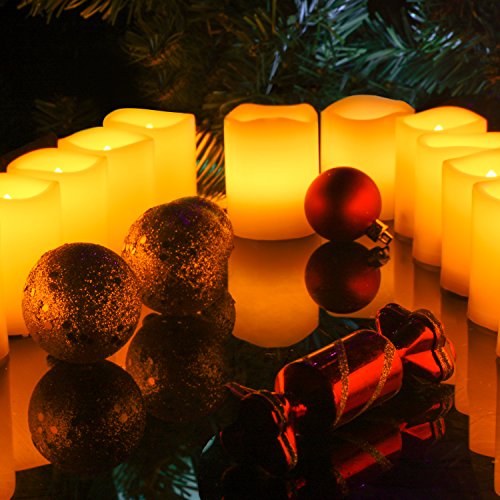 LED Candles, Kohree Remote Controlled Ivory Votive Imitate Burning