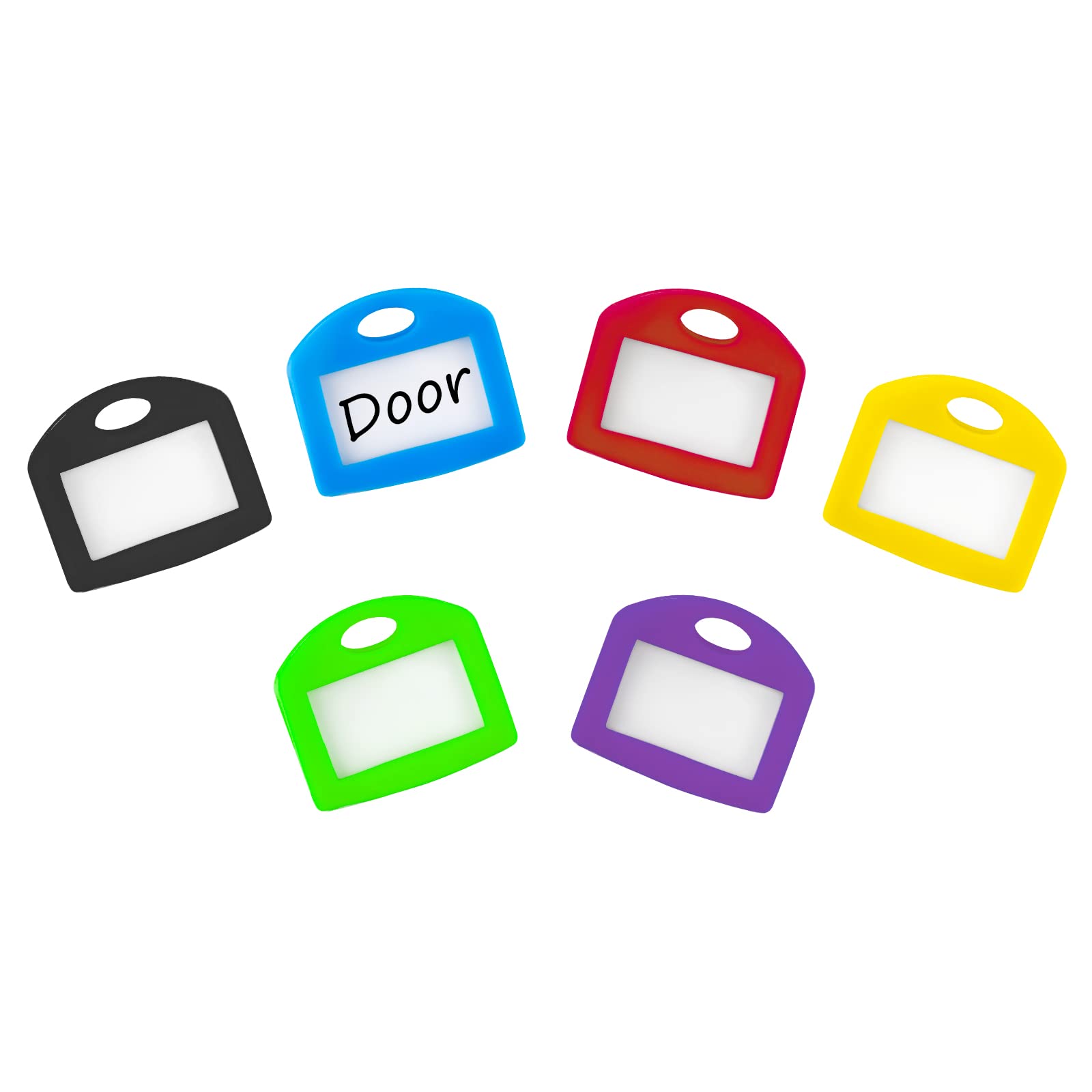 Photo 1 of Uniclife 12 Pcs Key Covers Caps 1 Inch Key Covers Protectors with Blank Paper Labels and Clear Windows Soft Key Identifiers for Standard Regular Thin Flat House Keys (Not for Odd-Shaped), 6 Colors