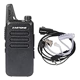 Zastone X6 Walkie Talkie UHF 400-470 MHz MINI-handheld Two way radio 5W Transceiver + Zastone 2-Pin Covert Air Acoustic Earpiece Headset