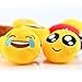 Dreampark emoticon Keychain, Emoticon Plush Key Chain Bulk Toy Valentine's Day Gifts Birthday Party Favors Supplies, Treasure Box Rewards Carnival Prizes for Kids Boys and Girls, 2
