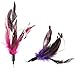 Replacement Feathers 5 Pack, Plus Bonus Soft Furry Tail For Interactive Cat and Kitten Toy Wands, Natural Feathers