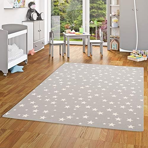 Children Play Rug - Stars - Grey - 17 Sizes